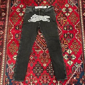 Ice cream reflective jeans.